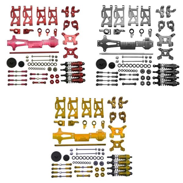 

3x wltoys 144001 rc car upgrade metal kit parts arms drive shaft accessories