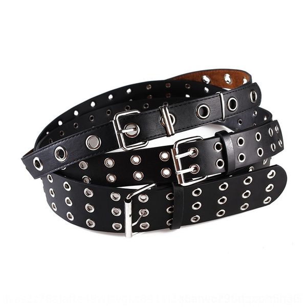 

lto8q ultra-wide waist-sealed punk-style eyed waist-sealed and black decorative rivet hollow-out ultra-wide punk-style women's eyed wom, Black;brown