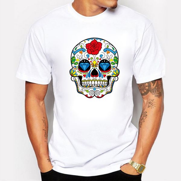 

blwhsa color skull swag funny short sleeve new fashion casual summer style men's clothing sport hooded sweatshirt hoodie men t shirt