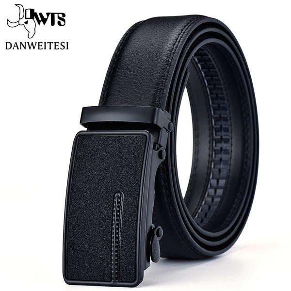 

dwts]new arrival cow genuine leather men's belt cowhide strap for male automatic buckle belts for men black buckle belts 201111, Black;brown
