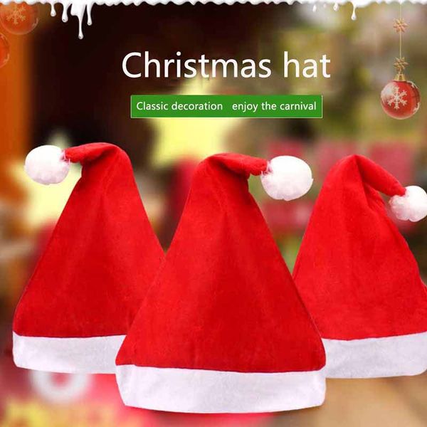 

christmas hat decoration flannelette santa claus hat for christmas party festival gift for christmas