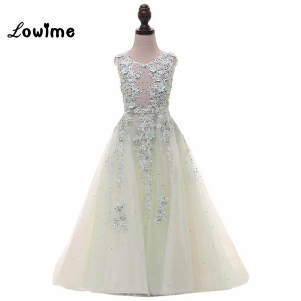 

applique flower girl dresses vestido longo real image communion dresses vestido daminha girls 2020 cheap, Red;yellow
