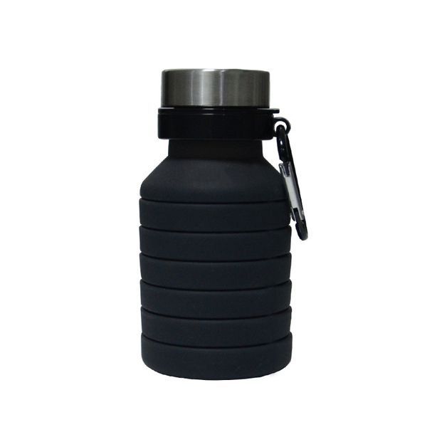 

silicone telescopic cup outdoor sports folding multi colors water bottle travel grey blue purple kettles new arrival 25lj l1