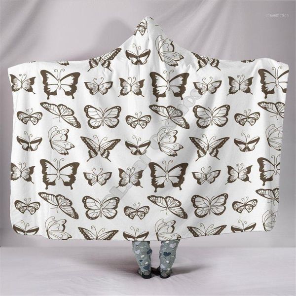 

butterfly dance 3d printed hooded blanket colorful child sherpa fleece wearable blanket microfiber bedding1