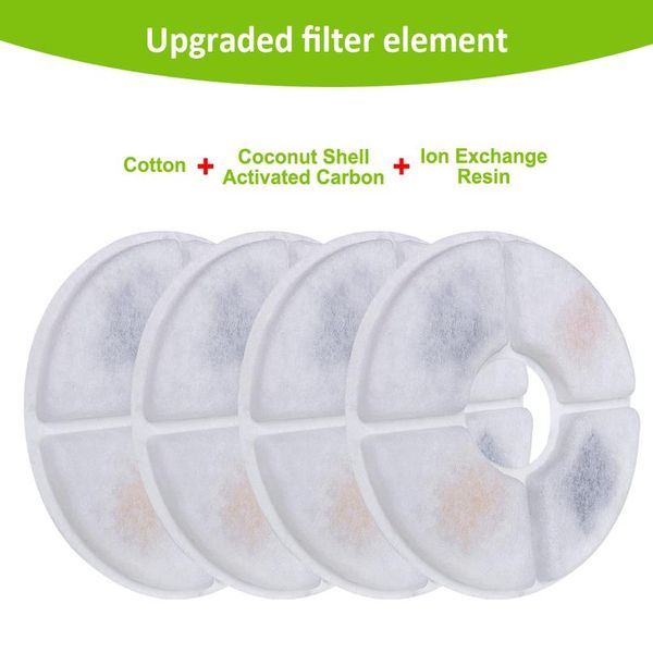 

4pcs cat water fountain filters activated carbon filter charcoal for cat matic water dispenser drinking fountain dis wmtory