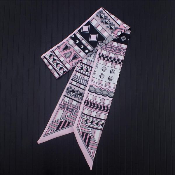 

skinny scarf женщины роскошный плед шелковый шарф глава леди принадлежности для волос ручка сумка ленты свяжитесь длинные шарфы wmtymu lotte, Blue;gray