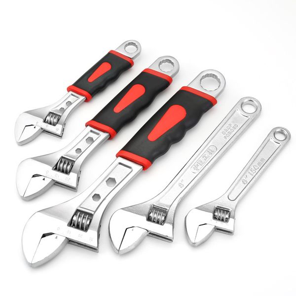 

large opening adjustable wrench stainless steel universal spanner mini nut key repair hand tools home multi-function wench