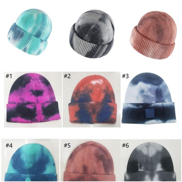 

цвет tie dye шапочки зимние шапки вязание мода крючком шапки warm черепа шапки с ярлык ski beanie шерстяной ear muff головных уборов f101603, Yellow