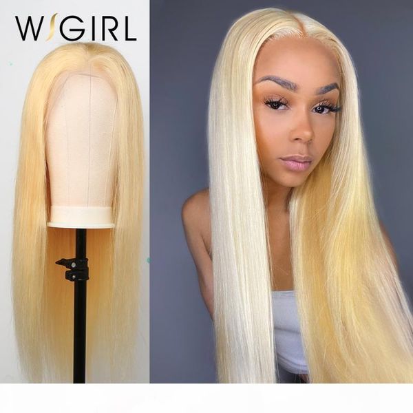 

wigirl brazilian straight remy 150% density blonde lace front human hair wigs 13x4 transparent 613 blonde wigs for black woman, Black;brown