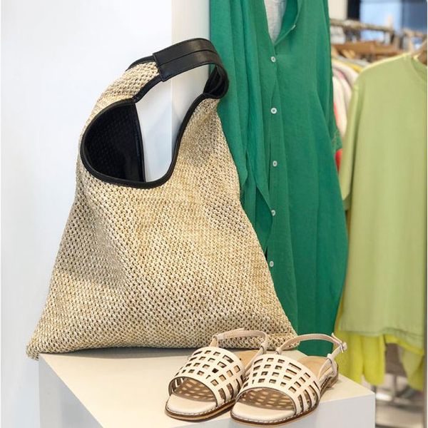 

casual rattan buckets bag for women bohemian wicker woven shoulder bags lady handbag large capacity totes summer beach big purse