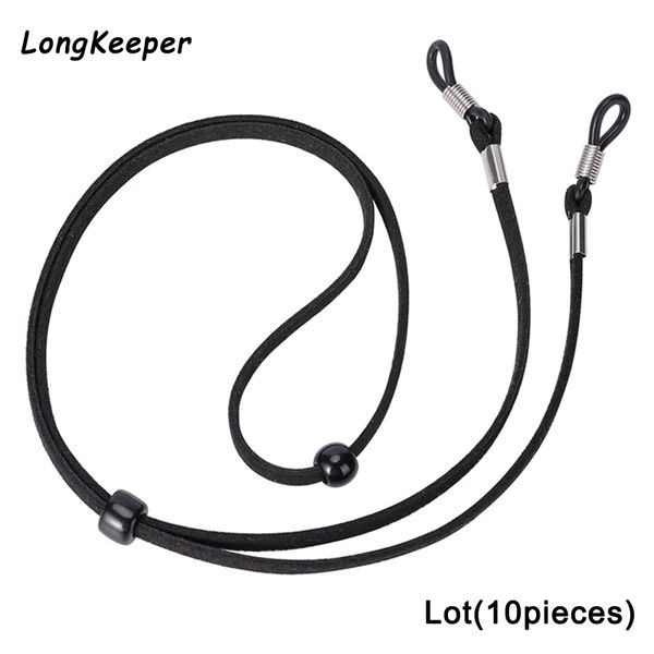 

10 pcs glasses rope adjustable sunglasses straps eyewear chain sports lanyard anti-slip string glasses ropes band cord holder, White;black