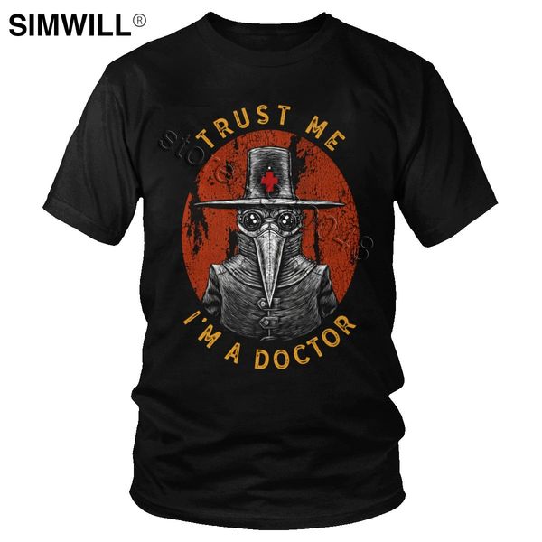 

sport trust me i'm a doctor t shirt men's cool short sleeved 100% cotton t-shirt halloween plague doctor tee oversize urban tshirt