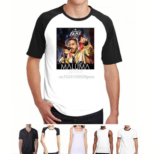 

maluma fame tour tshirt with tour date black color new design sport hooded sweatshirt hoodie