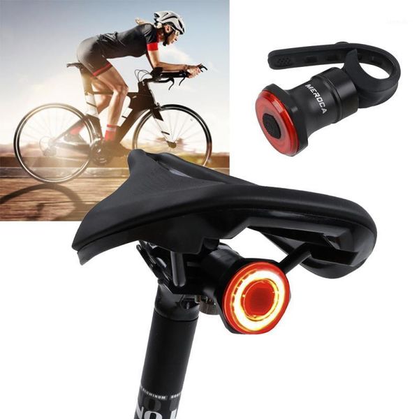 

meroca bicycle night riding taillight intelligent brake induction taillights rechargable road bike mountain bike sensor light1