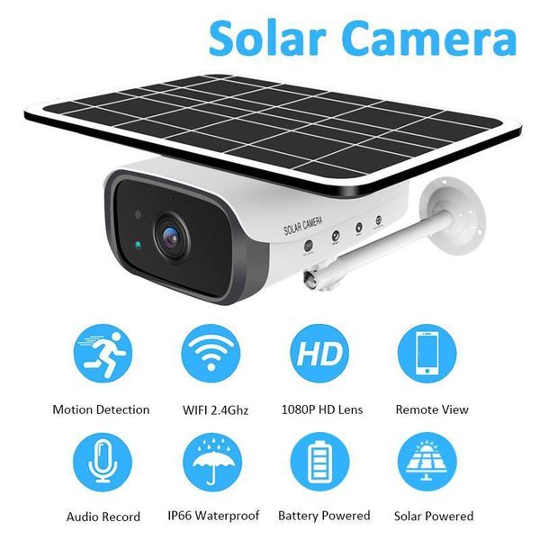 

solar wifi ip camera 1080p hd outdoor charging battery wireless security camera smart motion detection surveillance 2mp cam1