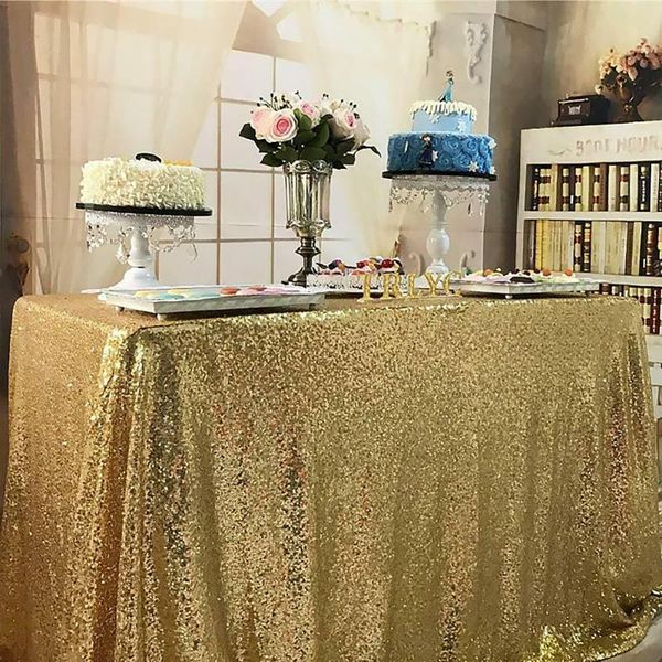 

table cloth square gold sequin tablecloth glitter embroidered christmas wedding festival party decoration