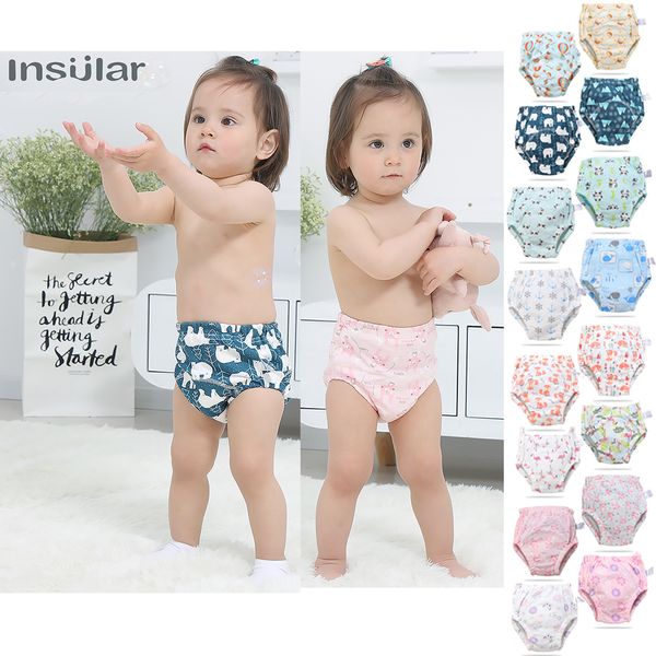 

baby training pants cute baby diapers reusable nappy cloth diaper washable kids baby cotton training pants panties nappy 201117