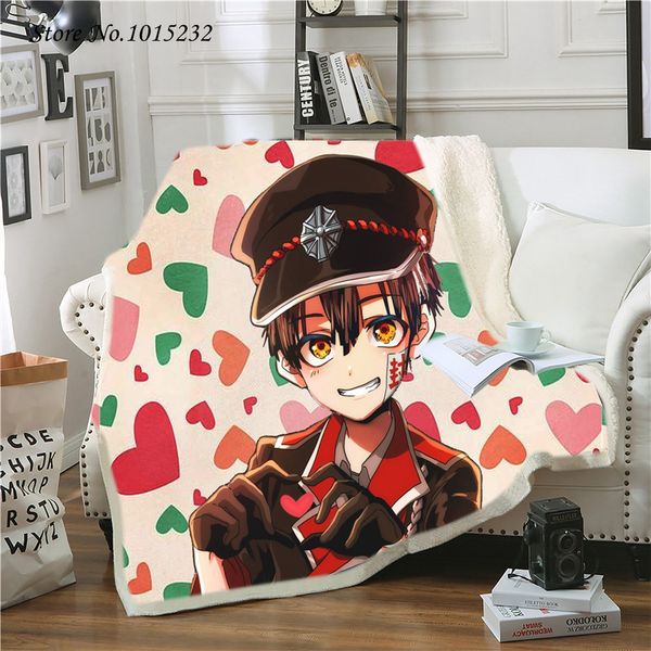 

toilet-bound hanako-kun 3d print throw plush sherpa blanket thin quilt sofa chair bedding supply adults kids 01