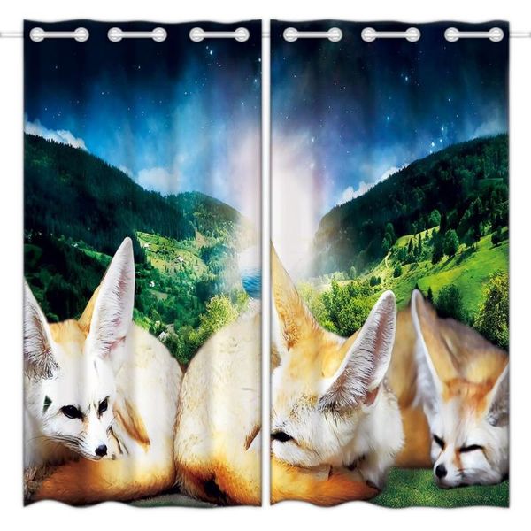 

hommomh 28 х 48 дюймов шторы (2) панели петельные верхнего темного оттенка комнате шторы три милые животные