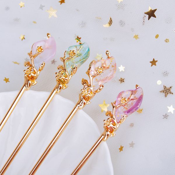 

chinese style metal rhinestone stick chopsticks chignon hairpin pin vintage sticks women hair accessories jewelry