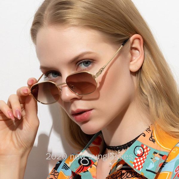 

sunglasses small metal women 2021 brand designer cat sun glasses ladies vintage frameless punk eyewear shades nx, White;black