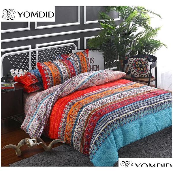 

bohemian bedding sets 3 4pcs mandala duvet cover set flat sheet pillowcase twin full  king size bedding set bed linens lt6bv
