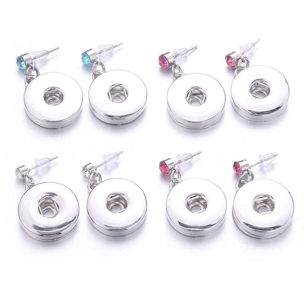 

2020 new 18mm snap jewelry fashion vintage snap earrings for women fit 18mm snap button earrings for women earrings q bbykgt, Golden
