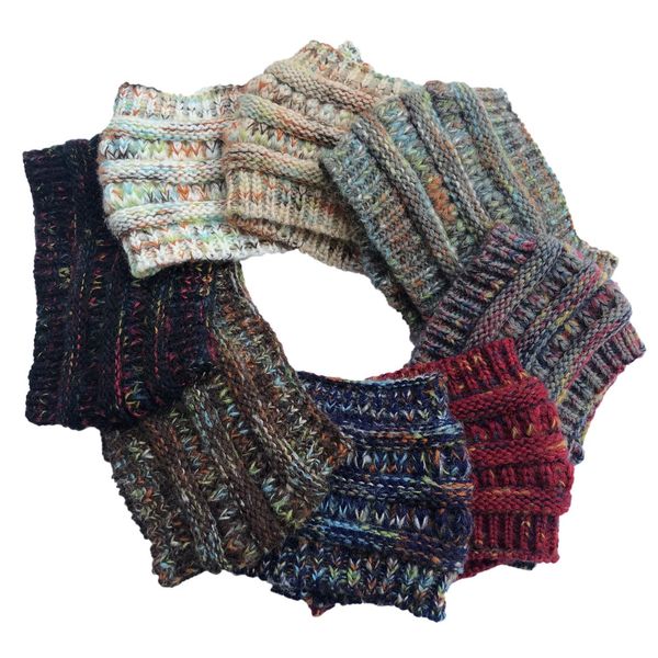 

colorful knitted headband women winter sports headwrap hairband turban head band ear warmer beanie cap headbands hair accessories vt0803