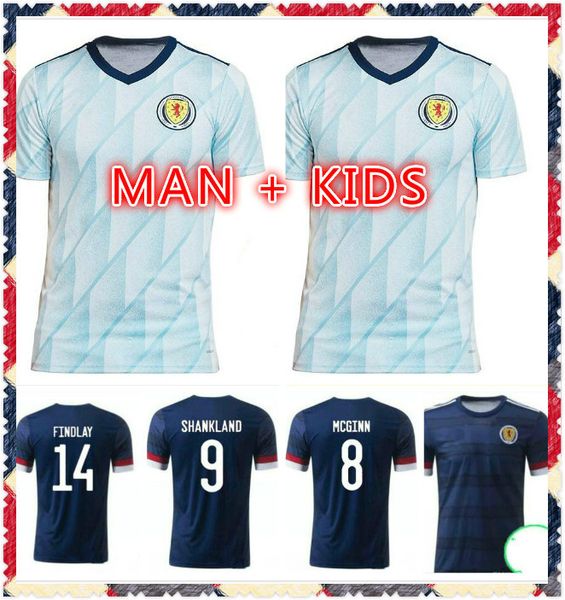 

scotland football shirt 2020 2021 scotland national team soccer jersey robertson mcginn christie 20 21 home away men + kids kit, Black;yellow