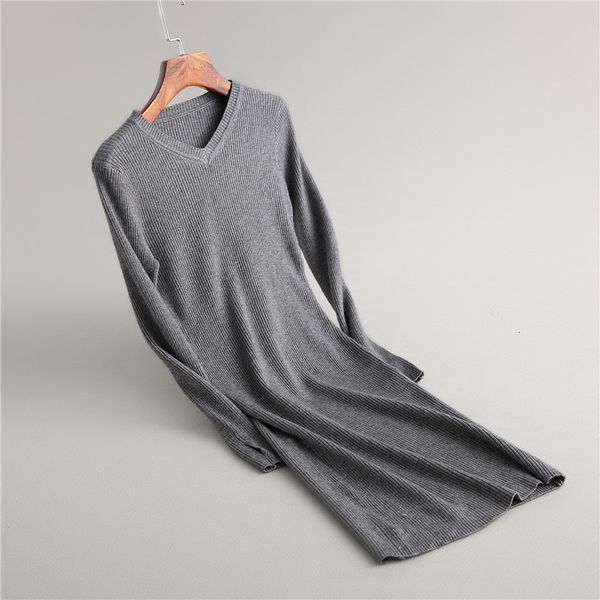 

2021 new spring and sleeve v-neck basic long pullovers knitting women sweater tricot pull femme c1oq, White