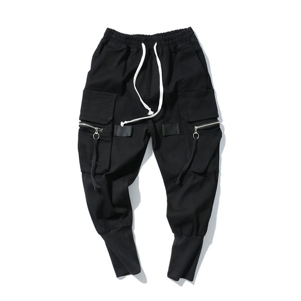 

harem loose pants mens hip hop long trousers jeans streetwear fashion elastic waist jeans black high street jeans, Blue