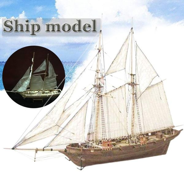 

set assembling building kits ship sailboat toys 1 sailing model assembled wooden kit diy wood crafts dropshipping