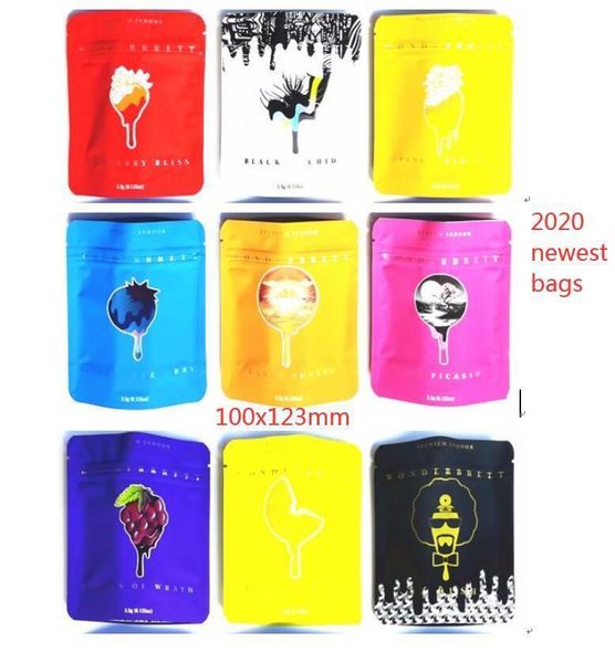 

новые 3.5g майларовый сумка wonderbrett сухой травы цветок упаковка resealable zipper stand up чехол синий желтый белый красный цвет wmteae, Pink;blue