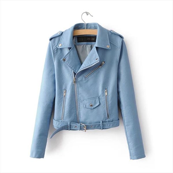 

new arrival 2021 brand winter autumn motorcycle leather jackets yellow leather jacket women coat slim pu jacket leather, Black