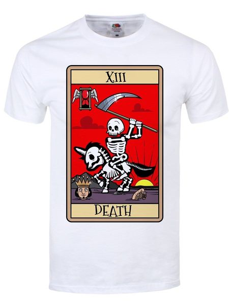 

herren t-shirt death tarot card tee shirt homme t shirt men funny print tee men short sleeve clothing tee sport hooded sweatshirt hoodie