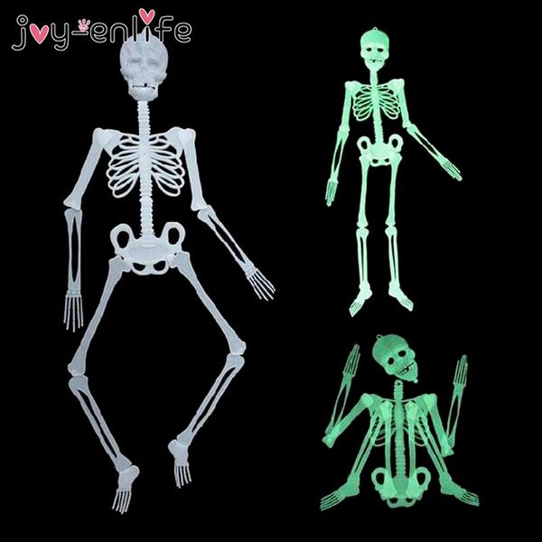 

1pcs horror movable skull skeleton props scary luminous hanging outdoor party halloween decoration