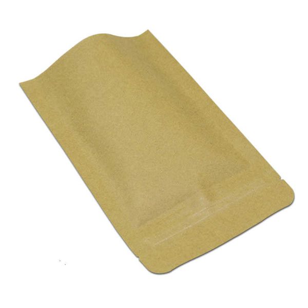

factory price doypack kraft mylar storage bag 9*14cm stand up paper aluminum foil tea biscuit package pouch in