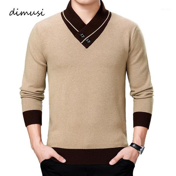 

dimusi autumn winter mens sweater casual turtleneck solid color sweater mens double-collar slim fit knitted pullovers clothing1, White;black