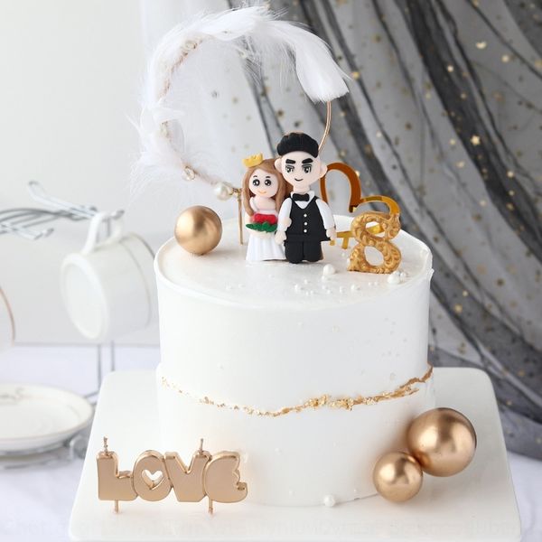 

ukiek valentine's day baking cake dress accessoriesaccessoriesdecoration suit creative wedding wedding couple ornaments love couple dre