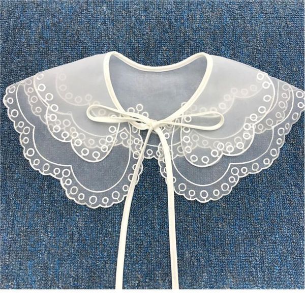 

autumn and winter fake collar for shirt detachable collars lace false collar doll collar sweater shirt dress de qyllgt, Blue;red