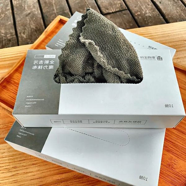 

jian's super absorbent ultra-fine fiber convenient dishcloth 10 puffs a bag of decontamination kitchen helper