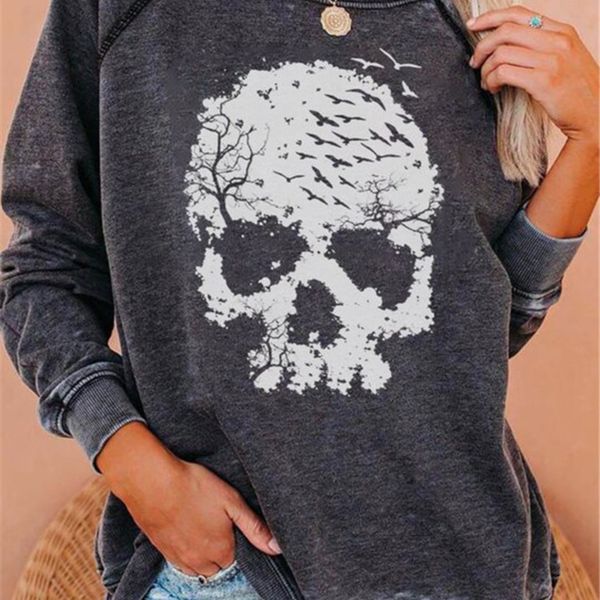 

2020 new washed knitted skull printed leisure 2020 new sweater washed knitted skull printed leisure sweater 5tbaf, Black