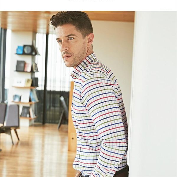 

smart five mens shirts 100 cotton long sleeve slim plaid smart casual fashion new size 5xl 6xl1, White;black