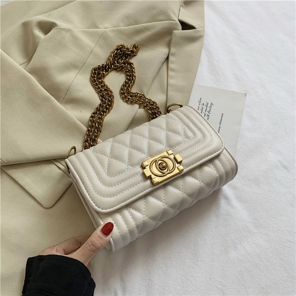 

fragrant style lingge chain for small square women 2020 new fashion versatile crossbar bag summer texture small square bag mhckg