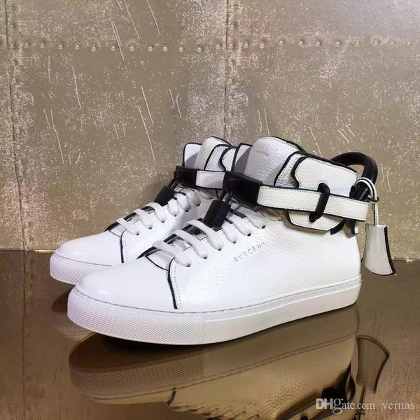 

perfect men sneakers metal locks comfortable leisure flats lace-up 750 950 genuine leather famous brand women casual fashion trainer, Black