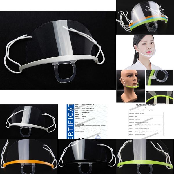 

special catering 40 transparent piece saliva multicolor mask plastic anti-fog ventilative chef