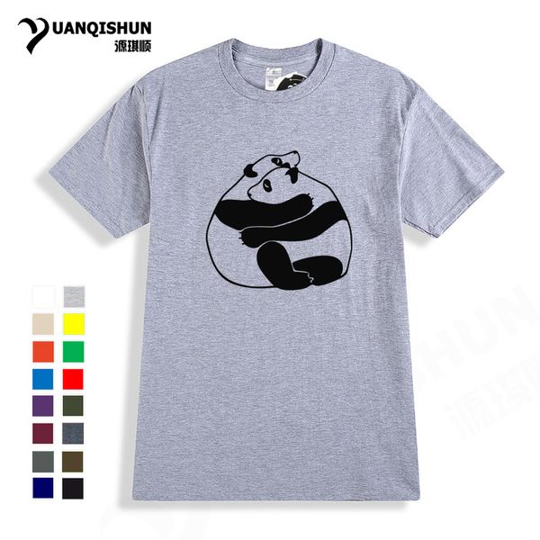 

2018 new cute two panda hug print 16 colors casual funny short sleeved tees harajuku sport hooded sweatshirt hoodie men t shirt