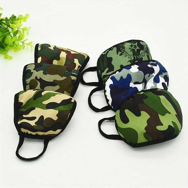 

print camo mask elastic camouflage washable breathable 2 layer earloop mouth cover outdoor anti dust filter face protection ljjp151