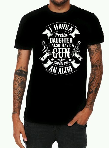 

fashion casual men t shirt i have a gun a shovel a beautiful daughter t shirt mens daddy t shirts funny tee sport hooded sweatshirt hoodie