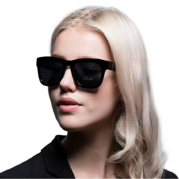 

new fashionable and comfortable fengdouhua sunglasses big lady's thick leg resin tea slice pilot style, White;black